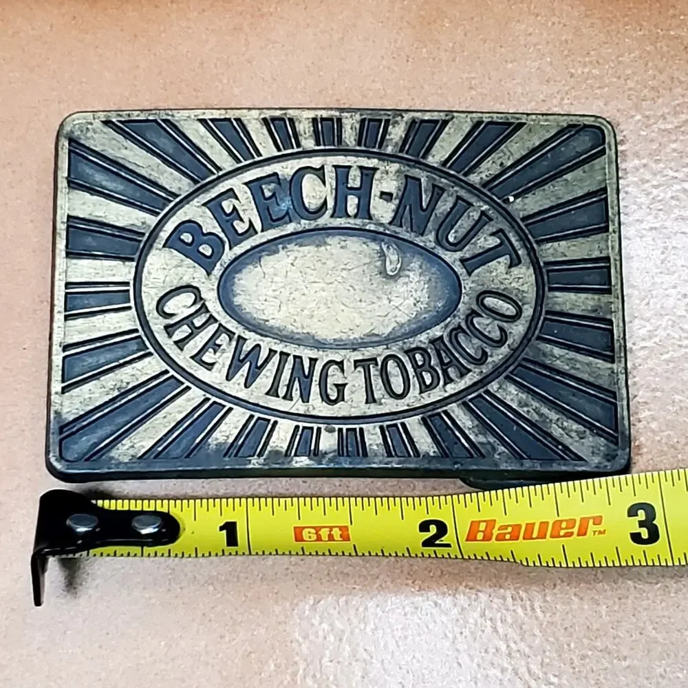Beach Nut Chewing Tobacco Brass Belt Buckle LDL